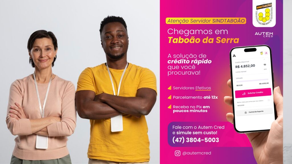 SINDTABOÃO e Autem Cred fecham parceria para atender Servidores Efetivos